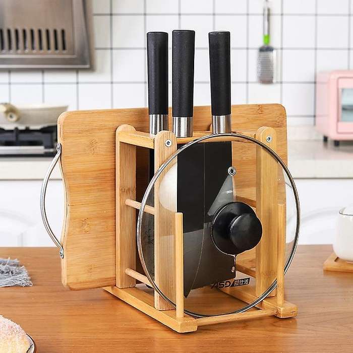 Household Goods Wooden Storage Racks, Kitchen Knives, Cutting Board