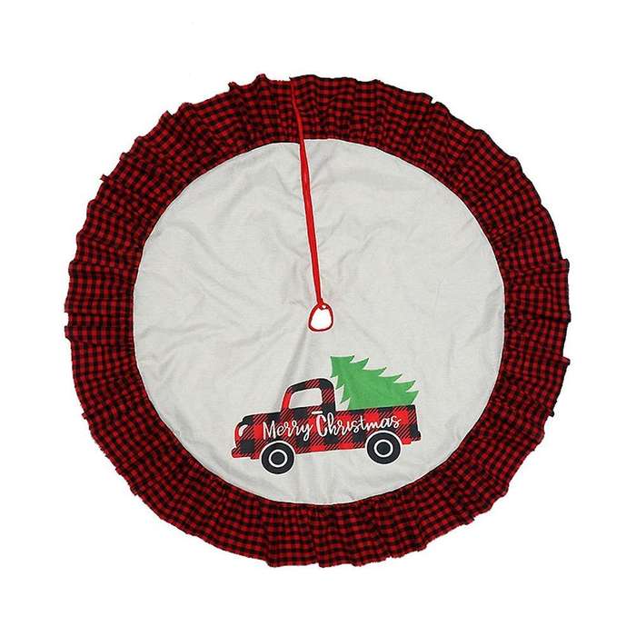 90cm New Year Decoration Christmas Tree Skirt for Scene Layout