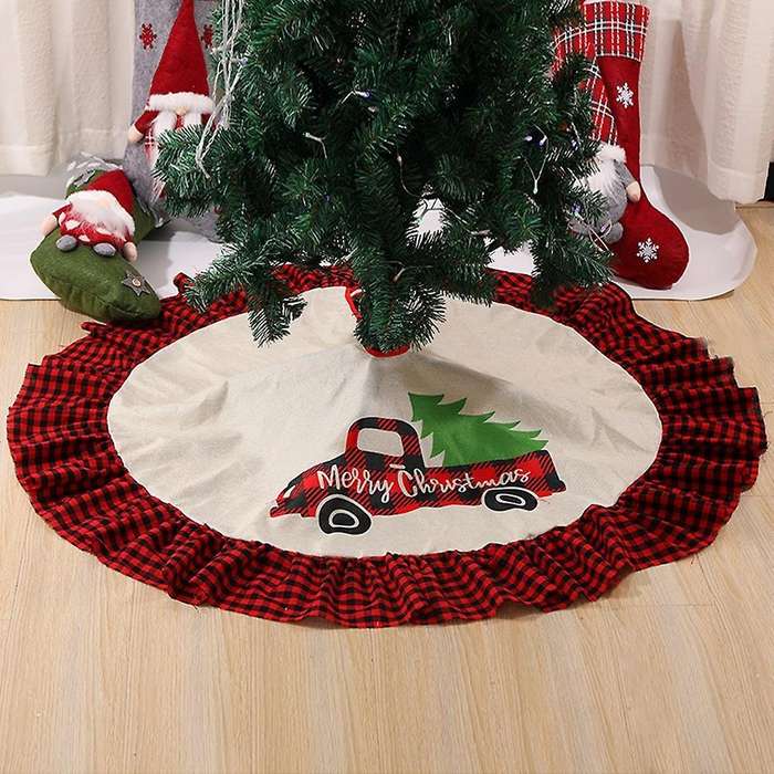 90cm New Year Decoration Christmas Tree Skirt for Scene Layout
