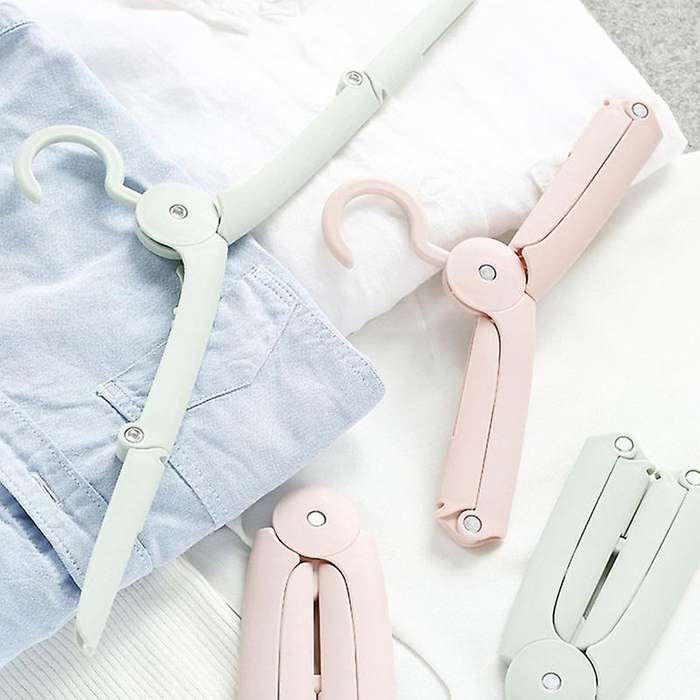 Portable Folding Hanger Multi-functional Travel Hanger -blue-gray