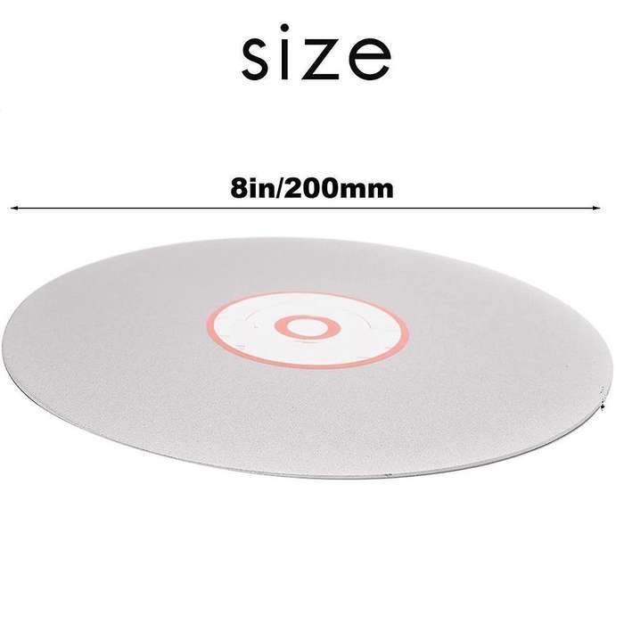180 Grit 8-inch Outer Dia Diamond Coated Grinding Polishing Disc