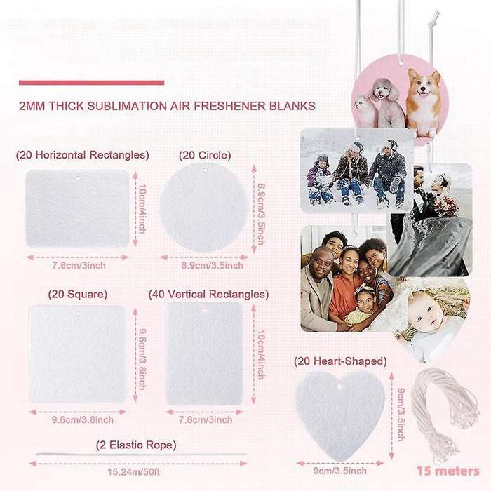Sublimation Air Freshener Blanks Diy for Diy Heat Press Ornaments