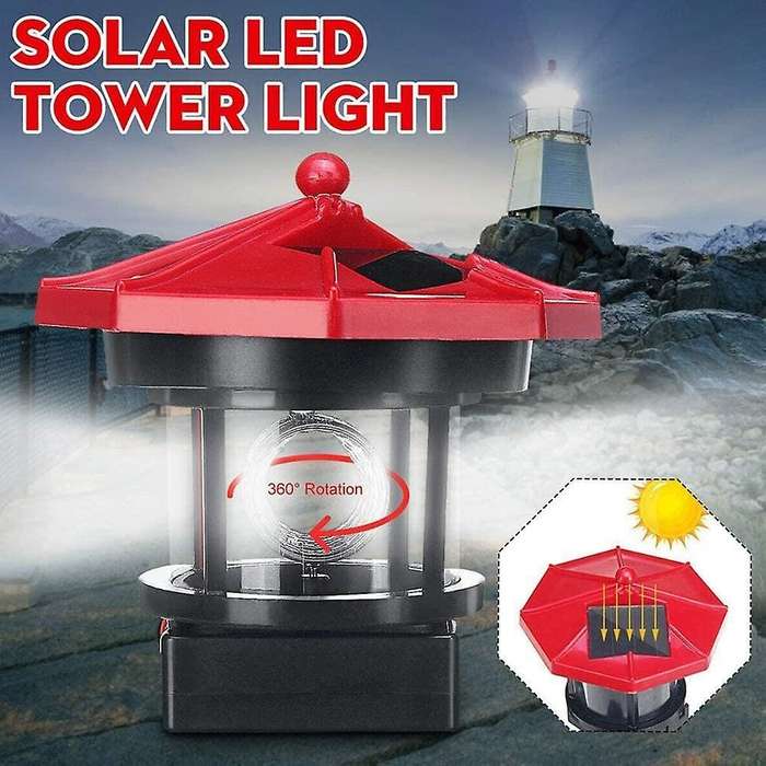 Solar Lawn Light Outdoor Waterproof Garden Courtyard Decoration (red)