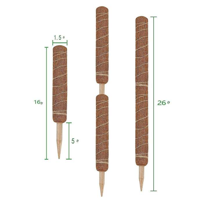 14 Pcs Moss Pole Set - 16 Inch Coir Totem Plant Support