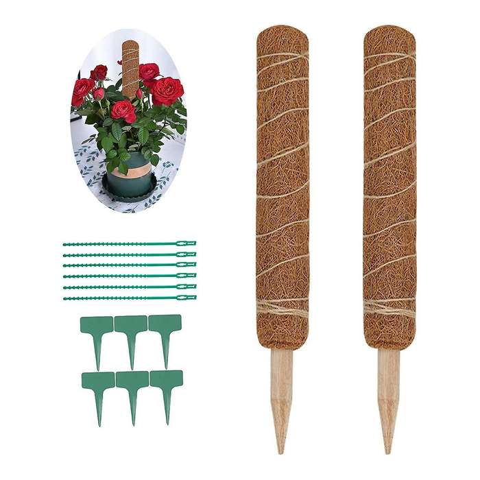 14 Pcs Moss Pole Set - 16 Inch Coir Totem Plant Support
