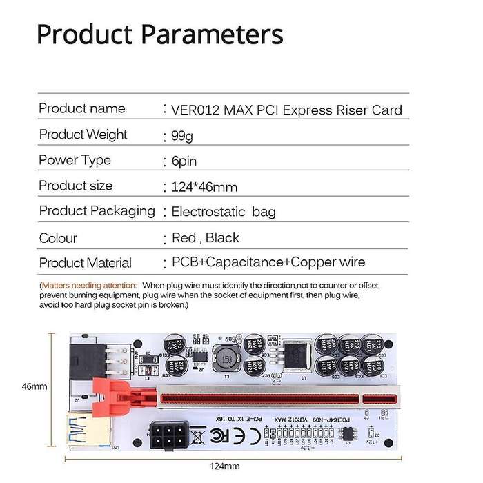 Ver012 Usb 3.0 Pci-e Riser for Video Card X16 Extender for Mining,a
