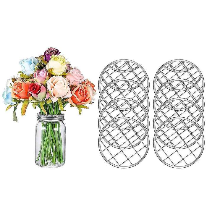 Metal Flower Frog Insert Flower Lid Insert with Square Grids C