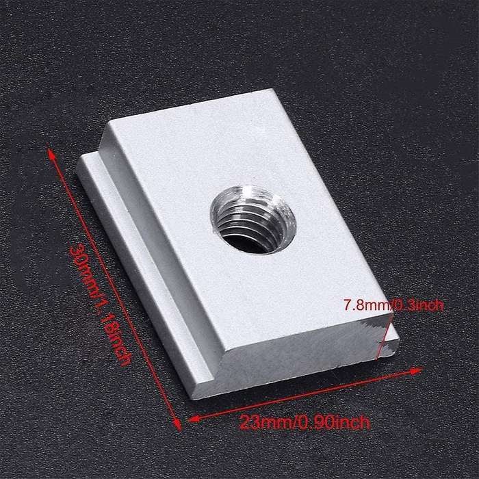 6pcs M8 T-track Slider Aluminum Alloy for Profile Woodworking Tool