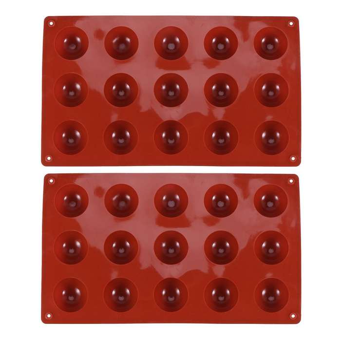 15 Demi-spheres Moule En Silicone,antiderapant,gateau De Cuisson