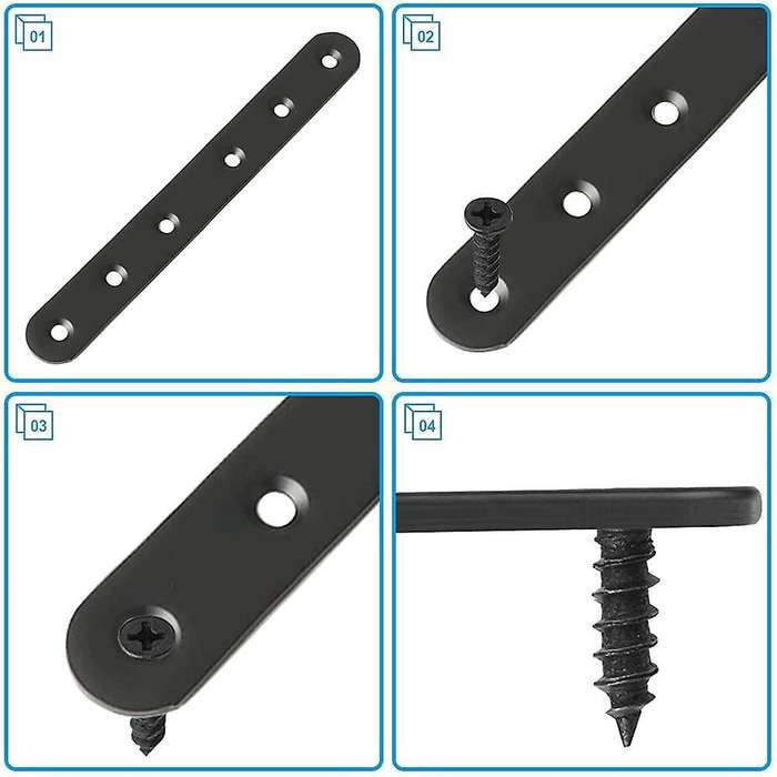 Straight Bracket Mending Plate for Wood Metal Repair Joining Bracket