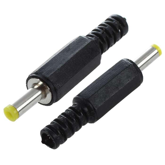 6pcs Plastic Cable Guard 4.0 X 1.7mm Male Dc Power Plugs Connectors