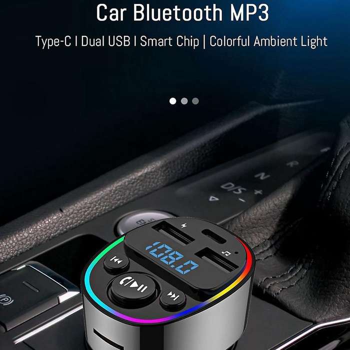 Car Bluetooth 5.0 Fm Transmitter Pd Type-c Dual Usb Charger Mp3 A