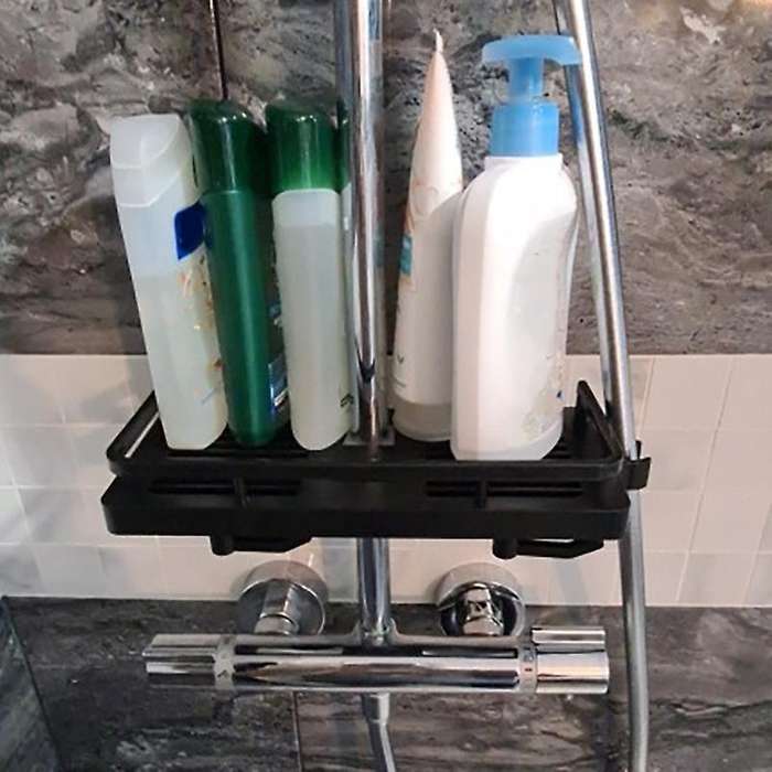 Shower Storage Holder Shower Shelf with Hooks Soap Bathroom Shelf