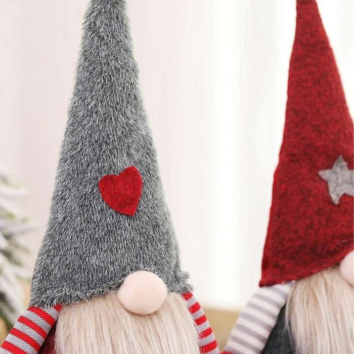 Christmas Faceless Elf Dwarf Family Decoration Holiday Gift Red Hat