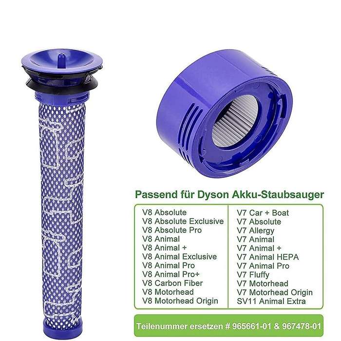 Replacement Filter for Dyson V8 V7 Animal and Absolute Cordless