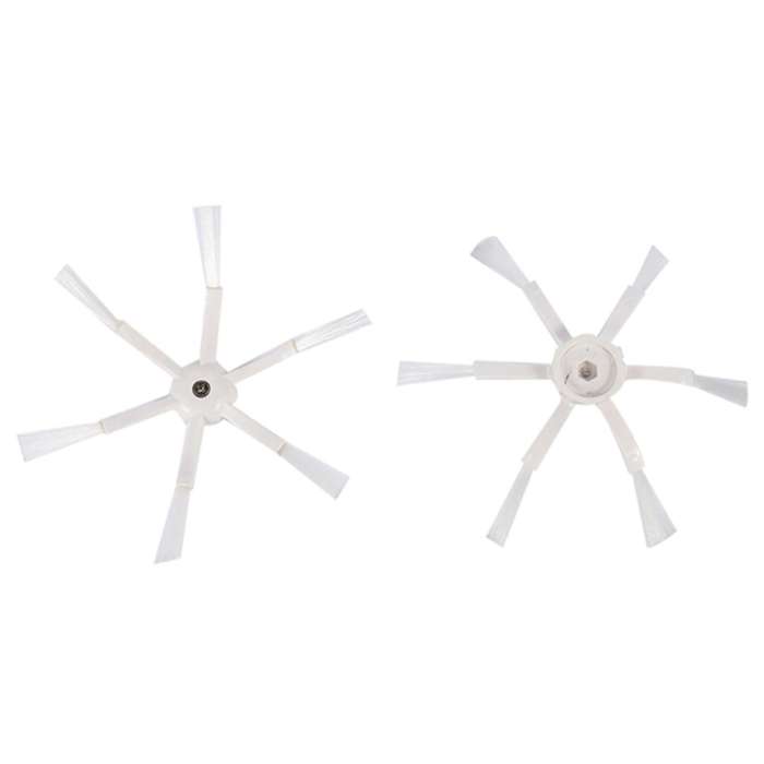8x White 6 Arms Side Brush for Xiaomi 1s Mi Robot 2 Roborock S50 S51