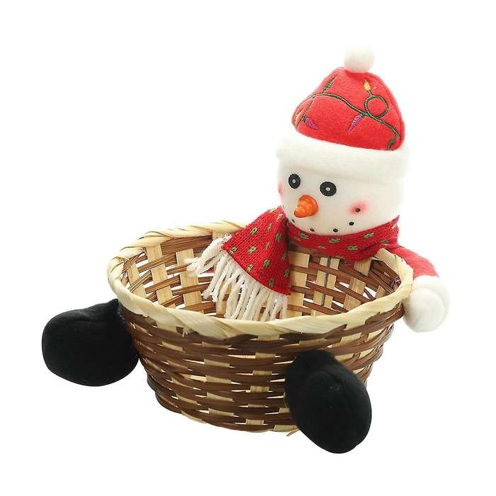 Christmas Candy Basket Storage Container Decoration Santa Claus- E