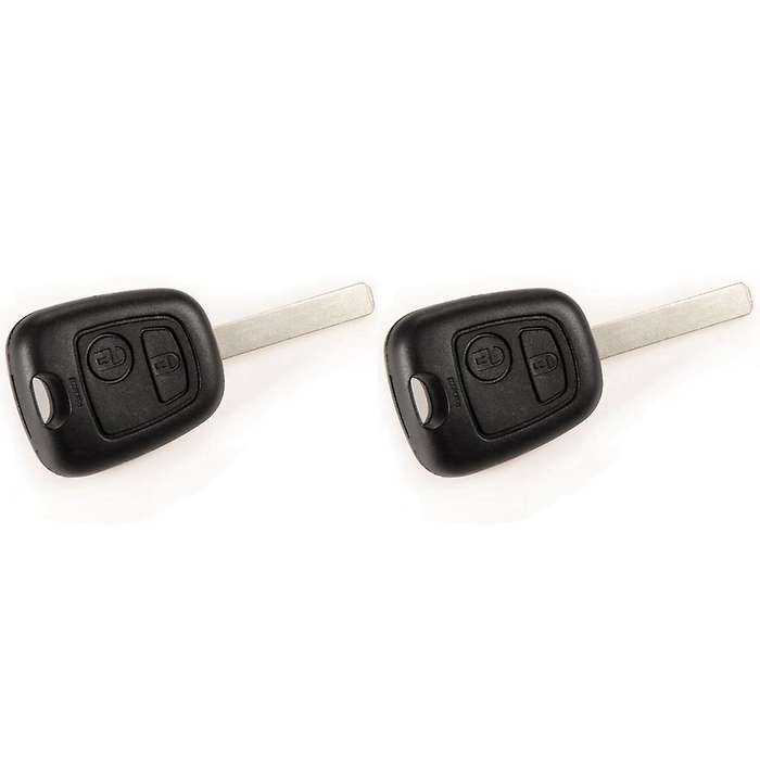 Coque Cle Plip Pour Telecommande Voiture Peugeot 2 Boutons Fob Case