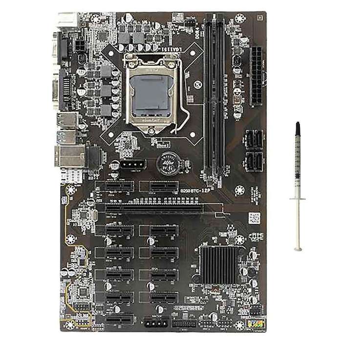 B250 Btc Mining Motherboard with Cpu Thermal 12 Pci-e Graphics Card