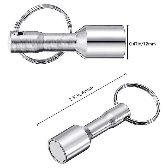6 Pieces Metal Magnet Keychain Holder with Split Ring Jewelry Test