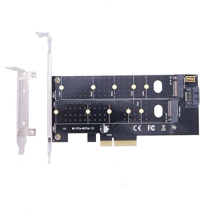 M.2 Nvme Ssd Ngff to Pcie X4 M Key Plus B Key Dual Interface Card