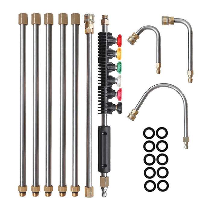 Pressure Washer Extension Wand,washer Lance with 5 Spray Nozzle Tips
