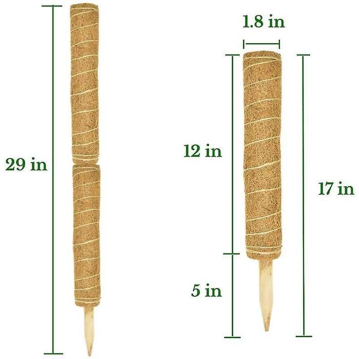 2pcs 17 Inch Coco Coir Totem Poles-supports Indoor Plants