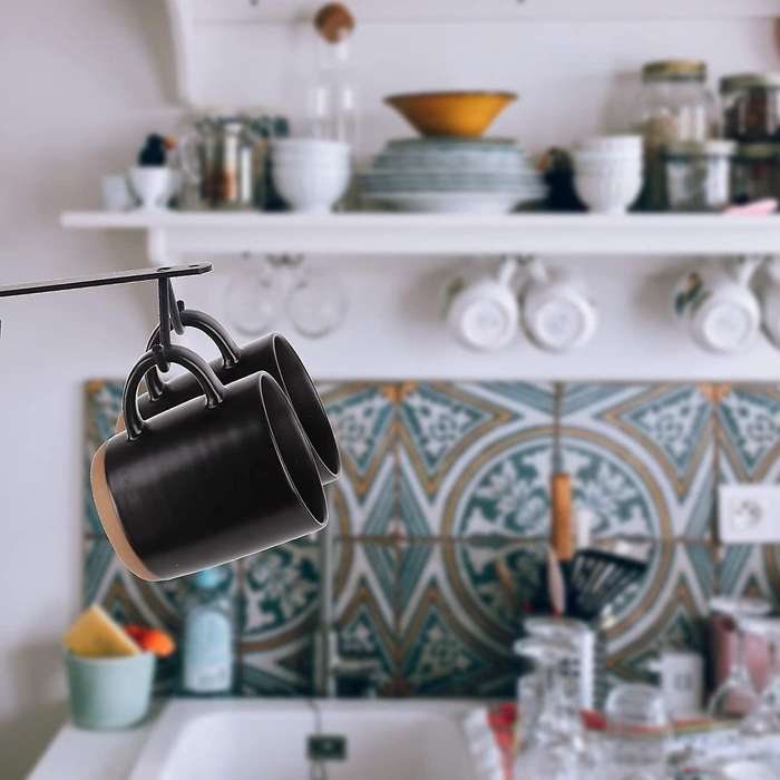 Mug Holder, Set Of 2 Coffee Mug Holder Under Cabinet, for Coffee Cups