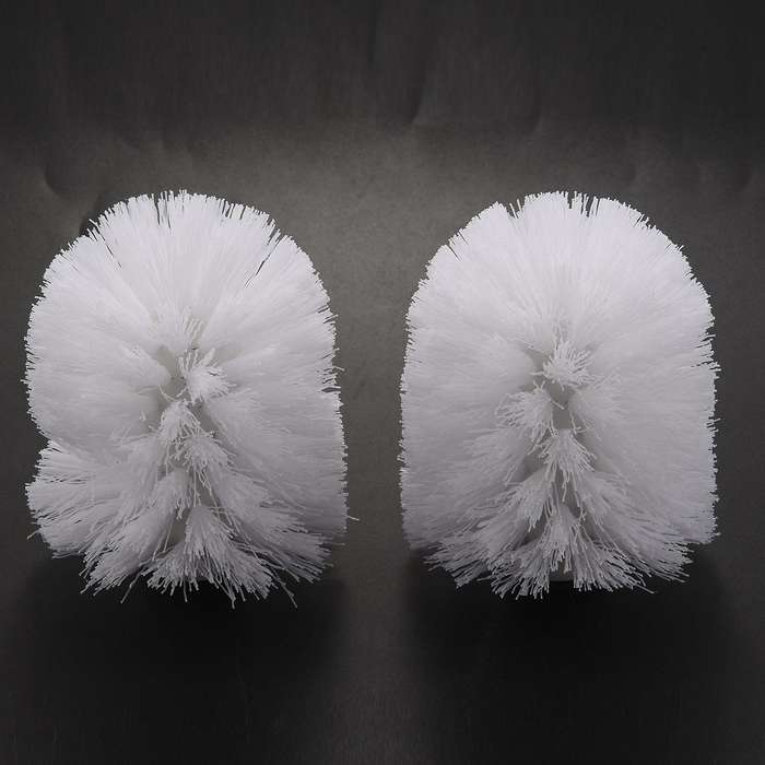 Plastic Toilet Cleaning Brushes Head Holders White (4x White Heads)