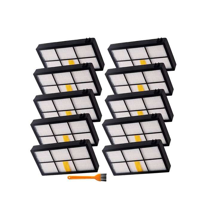 10pcs Filter,for Roomba Robotic 800&900 Series,with A Cleaning Brush