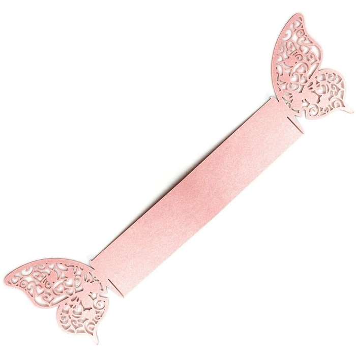 50pcs 3d Butterfly Paper Napkin Rings for Weddings Party Table Decor