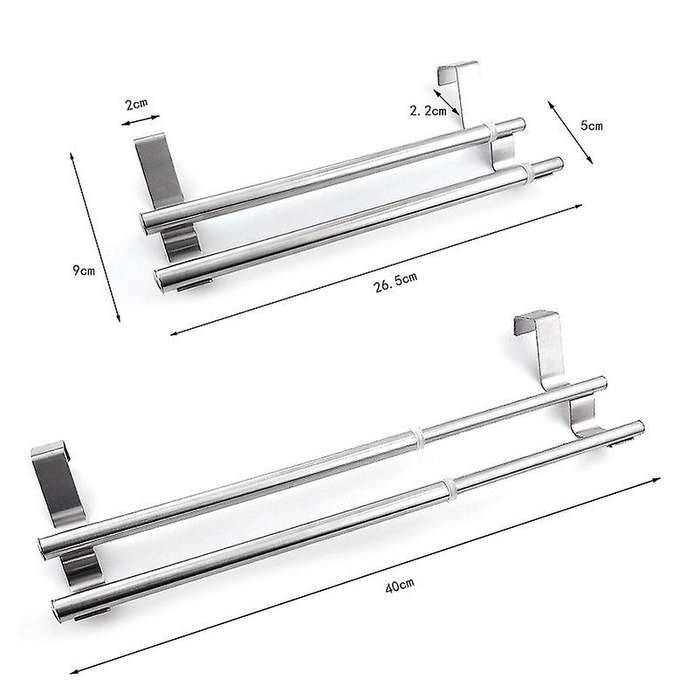Retractable Towel Rack Towel Bar for Bathroom Supply(40cm Double Bar)