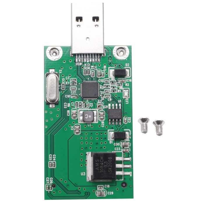 Mini PCI-E mSATA to Type-A USB 3.0 External SSD Converter Data Transmission Expansion Card MSATA