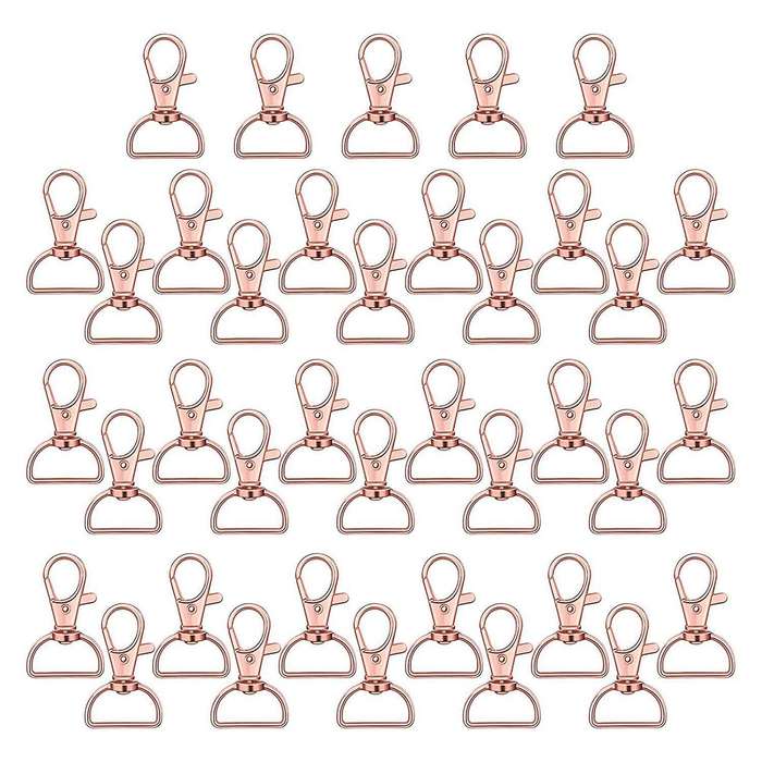 35pcs Swivel Clasps Lanyard Snap Hooks Keychain Clip Hook Lobster