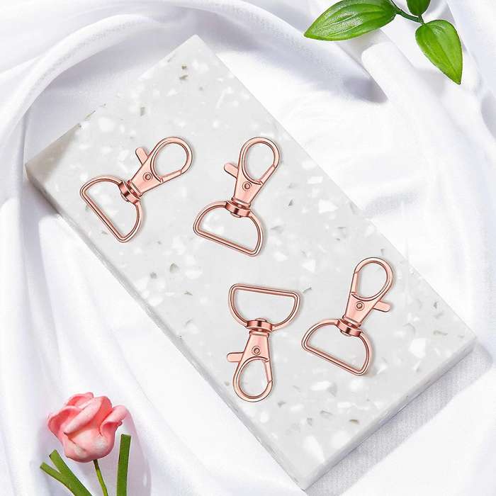 35pcs Swivel Clasps Lanyard Snap Hooks Keychain Clip Hook Lobster