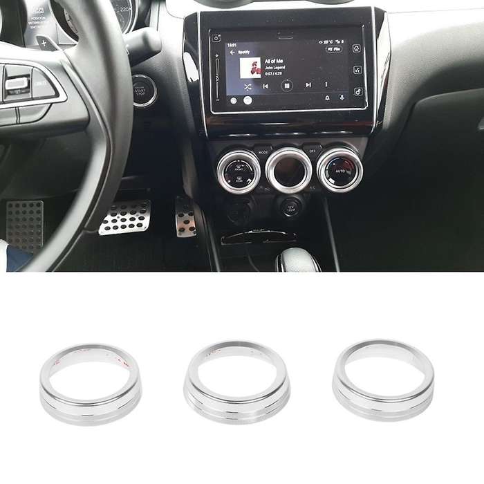 Ac Air Conditioning Sound Knob Cover Trim for Suzuki Jimny,silver