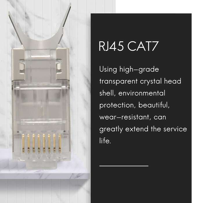 Rj45 Connector Cat7 8p8c Modular Ethernet Cable Header Plug