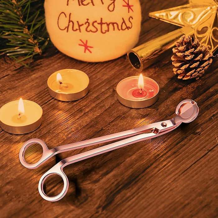 Candle Wick Cutter Stainless Steel Wick Cutter Scissors Rose Gold