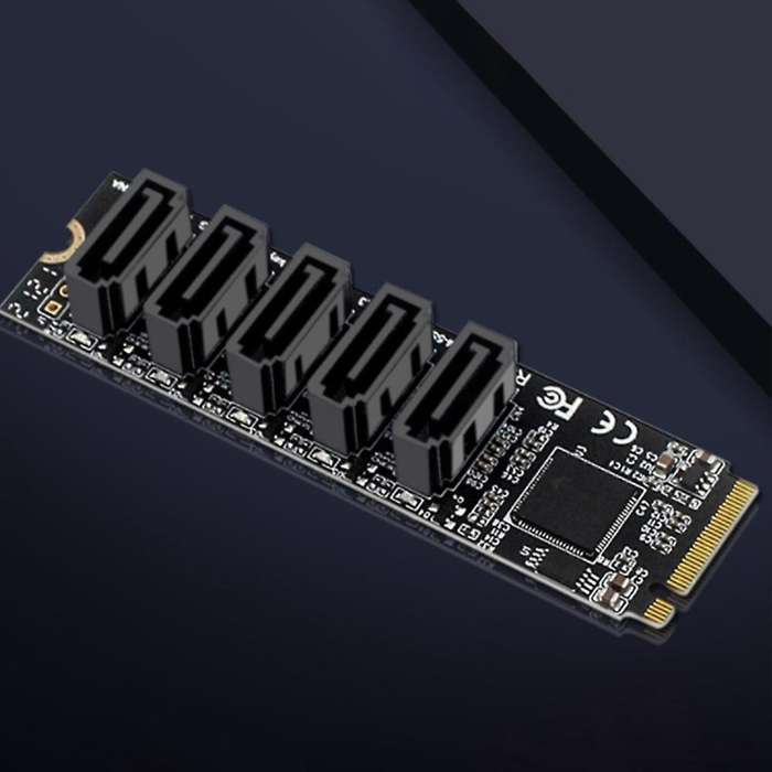 Pci-e Sata Card Pcie X16 Nvme M.2 Raid Array Expansion to Sata
