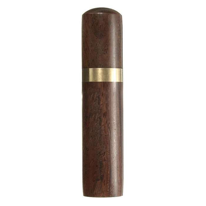 Ebony Wood Toothpick Holder Bucket Portable Craft Handmade 8*1.8cm
