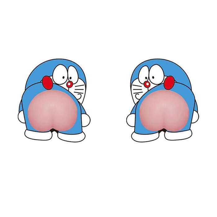 3d Silicone Cute Butt Car Bumper Sticker Cartoon Anti-collision B