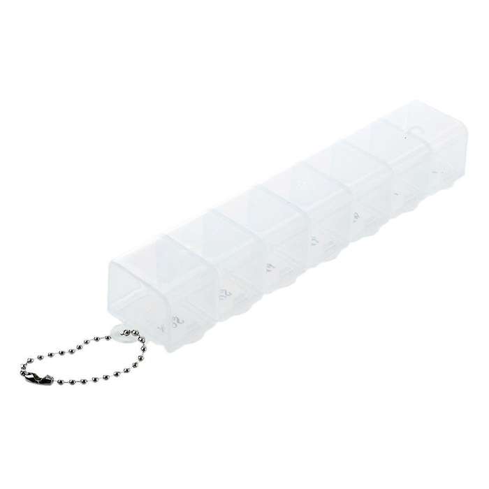 7 Day Weekly Pill Box Organizer Medicine Compartments Vitamin Storage Travel Kit 1pcs White