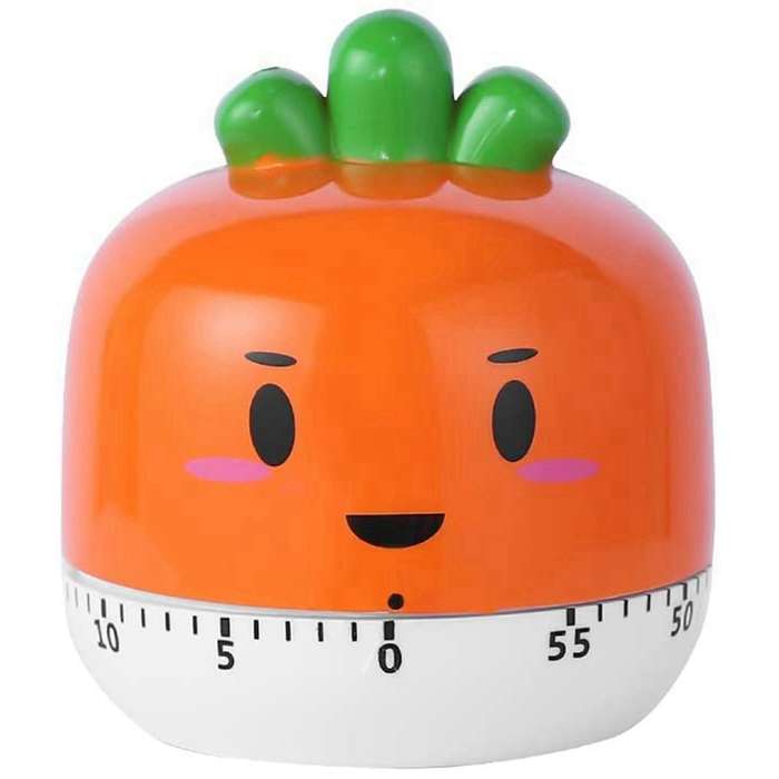 Timer No Batteries Required 100% Mechanical Cute Kitchen Carrot Shape