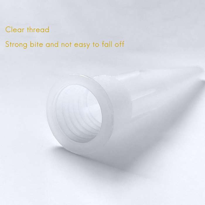20pcs Spiral Bottle Glue Nozzle with Red Cap Cover Silicone Tube A