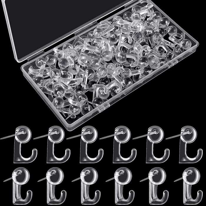 Push Pin Hooks Plastic Heads Pin Tacks for Cork Board Map Photos