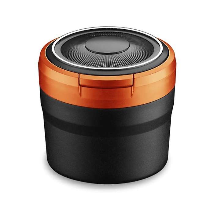 Portable Ashtray with Led Light Auto Moke Cup Holder Ash,black+orange