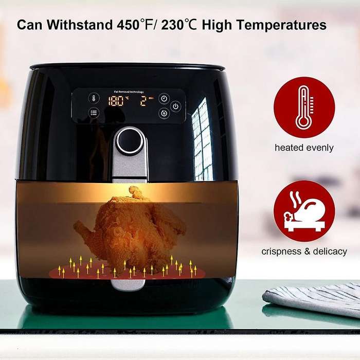 2 Pieces Of Silicone Air Fryer Liner 9 Inch 8 Inch Red Pan Liner
