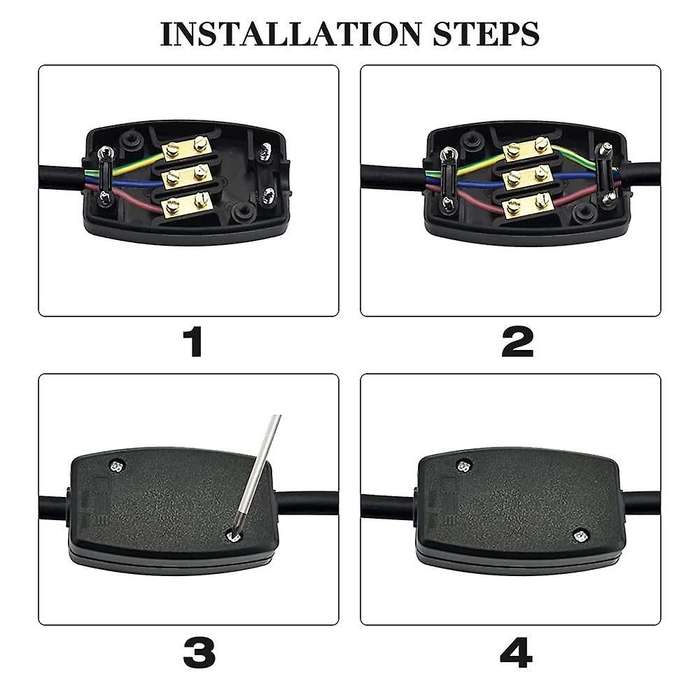3 Terminal Electrical Junction Box 4 Pack for Outdoor Lighting