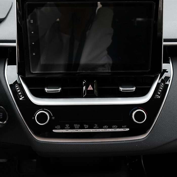 Car Navigation Frame Sticker for Toyota Corolla E210 Silver
