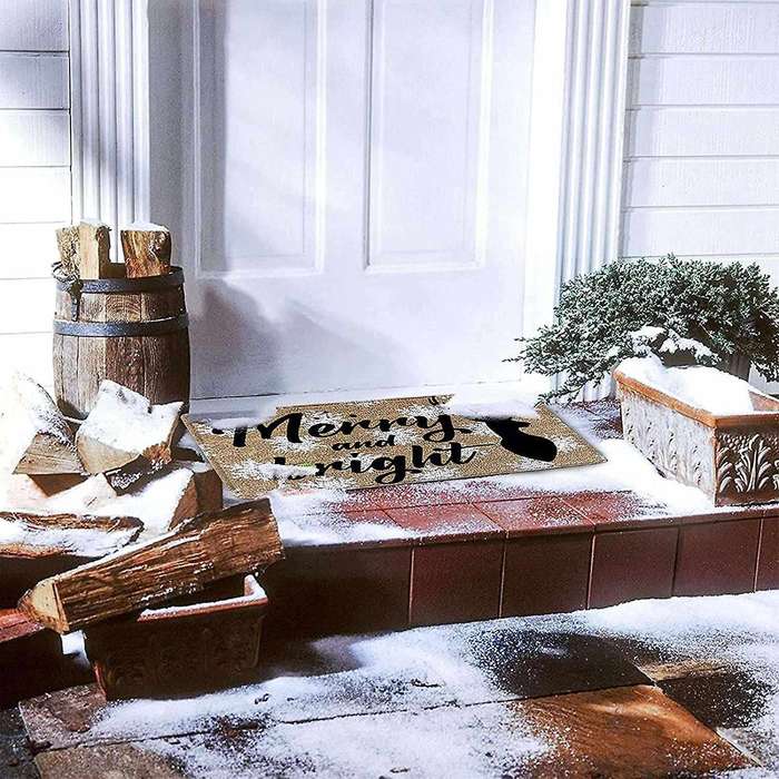 Christmas Doormat Floor Mat Elk Door Mat Decoration Entrance Floor